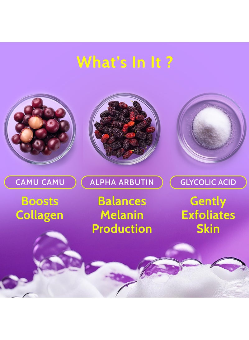 Chemist at Play Brightening Body Wash | Vitamin C Bodywash For Glowing Skin | Fades Dark Spots | Evens Out Skin Tone | Alpha Arbutin | 30X Vitamin C With Camu Camu | For Women And Men - Image 4